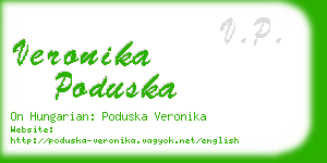 veronika poduska business card